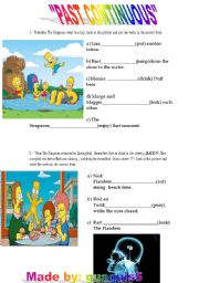 English Worksheet: Past continuous