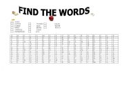 English worksheet: Find the words