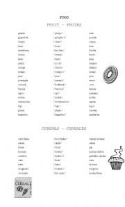 English worksheet: FRUIT