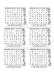 English Worksheet: Alphabet wordsearch letter C