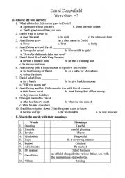 English worksheet: david copperfield 4