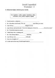 English Worksheet: david copperfield 5