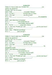 English Worksheet: superheroes
