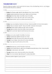 English Worksheet: weather 2