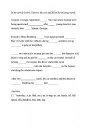 English worksheet: Short Listening assessment