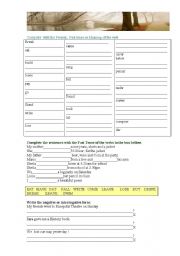 English worksheet: Irregular verbs and their use in the Past Tense