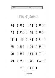 English Worksheet: The Alphabet