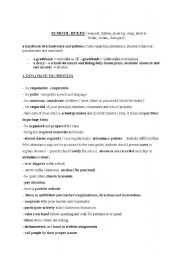 English Worksheet:  School rules