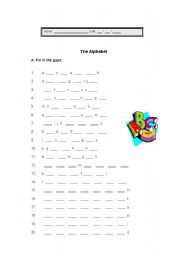 English worksheet: The Alphabet