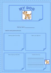 English Worksheet: My dog