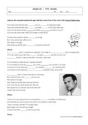 English Worksheet: Song - If youre not the one
