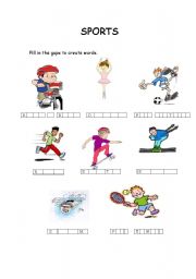 English worksheet: Sports