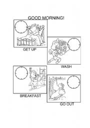 English Worksheet: My morning