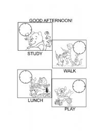 English Worksheet: My afternoon