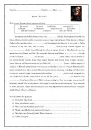 English Worksheet: TWILIGHT MOVIE