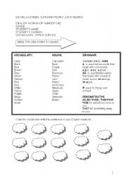 English worksheet: office supplies