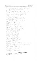 English Worksheet: verbs