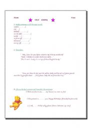 English worksheet: prepositions test