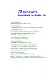 How to Improve your Health