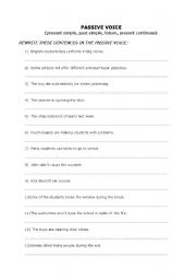 English Worksheet: Passive voice