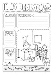 English Worksheet: In my bedroom there is ...