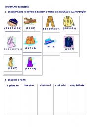 English worksheet: clothes