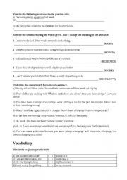 English worksheet: Review activities (Cutting Edge Advanced A)