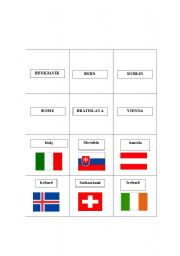 English Worksheet: European countries and capitals 2