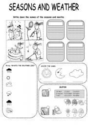 SEASONS AND WEATHER EXERCISE