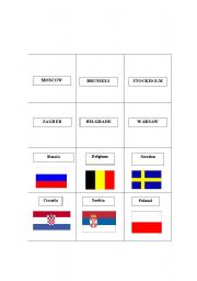 English worksheet: European countries and capitals 4