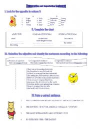 English Worksheet: Comparative and Superlative Sentences