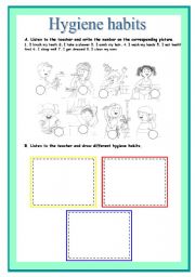 English Worksheet: Hygiene Habits