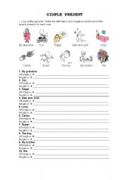 English Worksheet: SIMPLE PRESENT