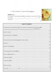 English Worksheet: TV Advert - Persuasion 3