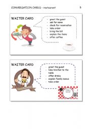 CONVERSATION CARDS - restaurant