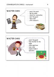 CONVERSATION CARDS - restaurant