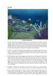 English Worksheet: STAYING UNDERWATER- reading passage :)