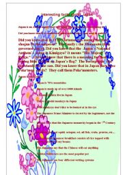 English Worksheet: interesting fact