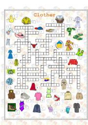 Clothes crossword