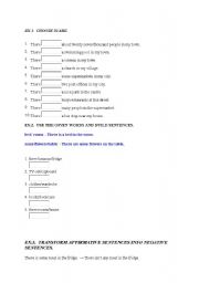 English Worksheet: There is/are