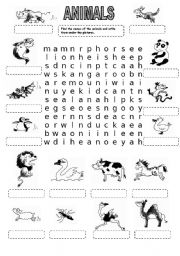 ANIMALS WORDSEARCH (3)