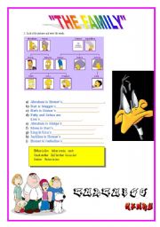 English worksheet: The family