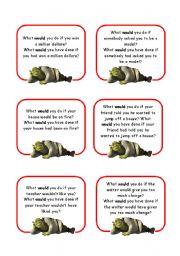 English Worksheet: would - could - should