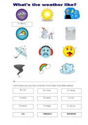 English worksheet: The weather 2