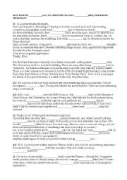 English Worksheet: Infinitive and gerund; 