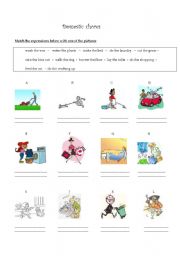 English worksheet: Domestic chores