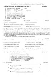 English Worksheet: quiz for elementary students