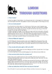 English Worksheet: London through questions