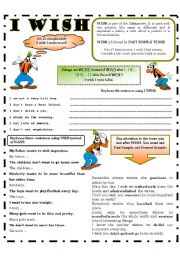 English Worksheet: I WISH