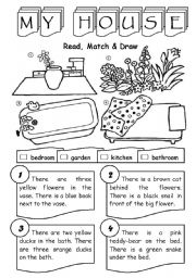 English Worksheet: My House